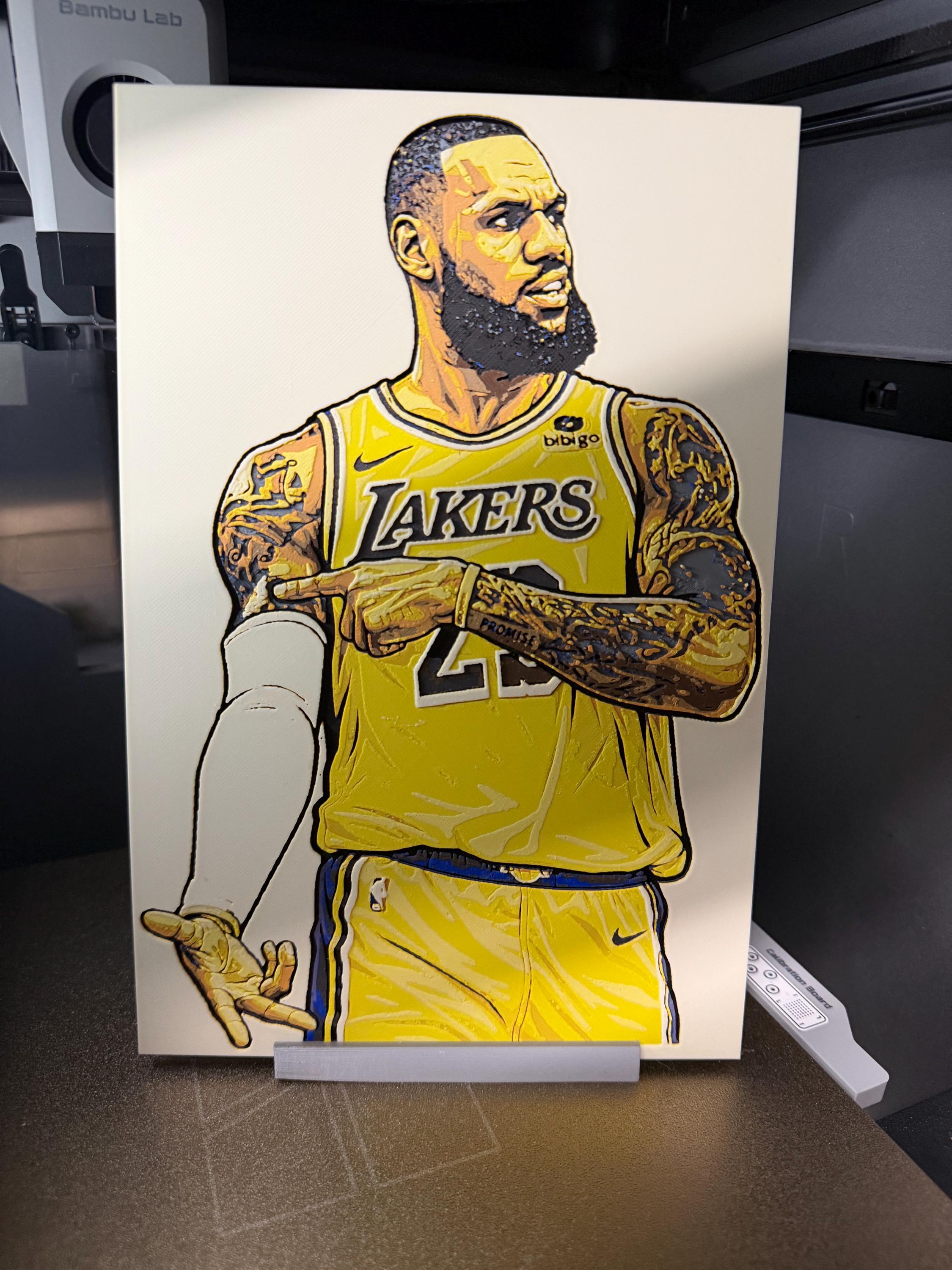 LeBron James – Premium Layered 3D Printed Wall Artwork