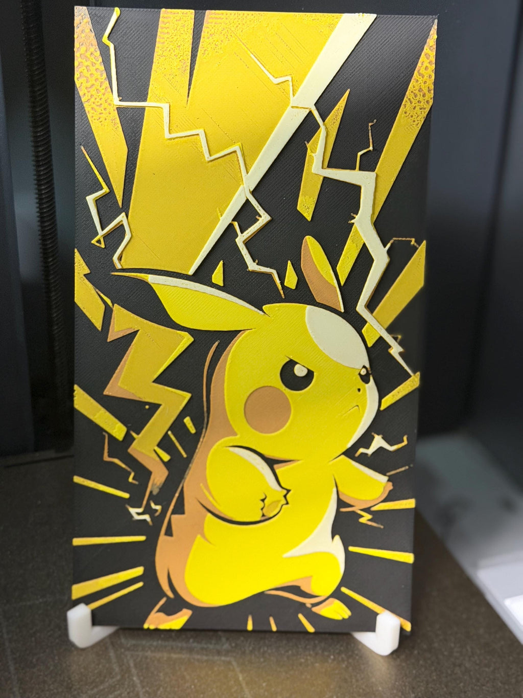 Pikachu Pokémon Art – Premium Layered 3D Printed Wall Artwork