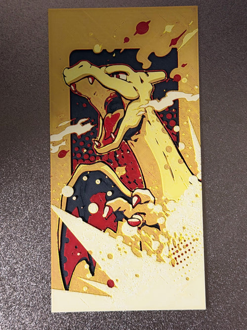 Charizard Pokémon Art – Premium Layered 3D Printed Wall Artwork