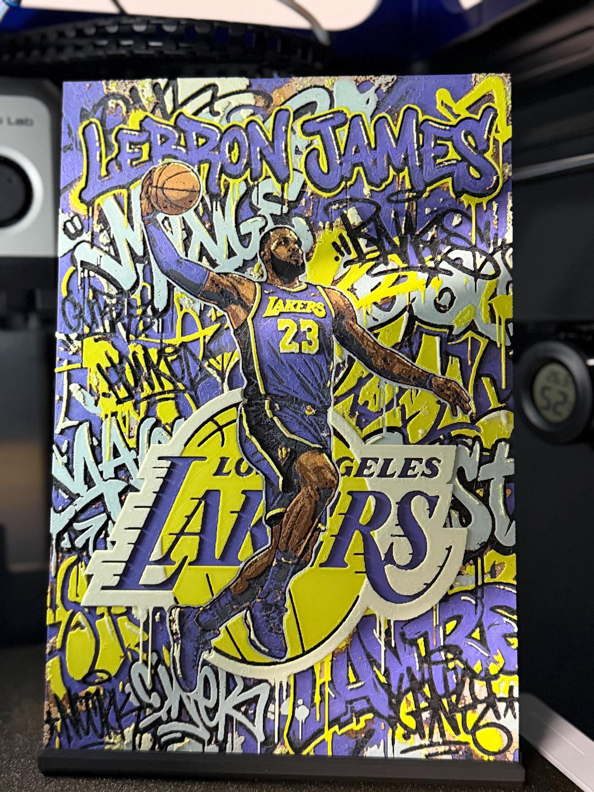 LeBron James Graffiti – Premium Layered 3D Printed Wall Artwork
