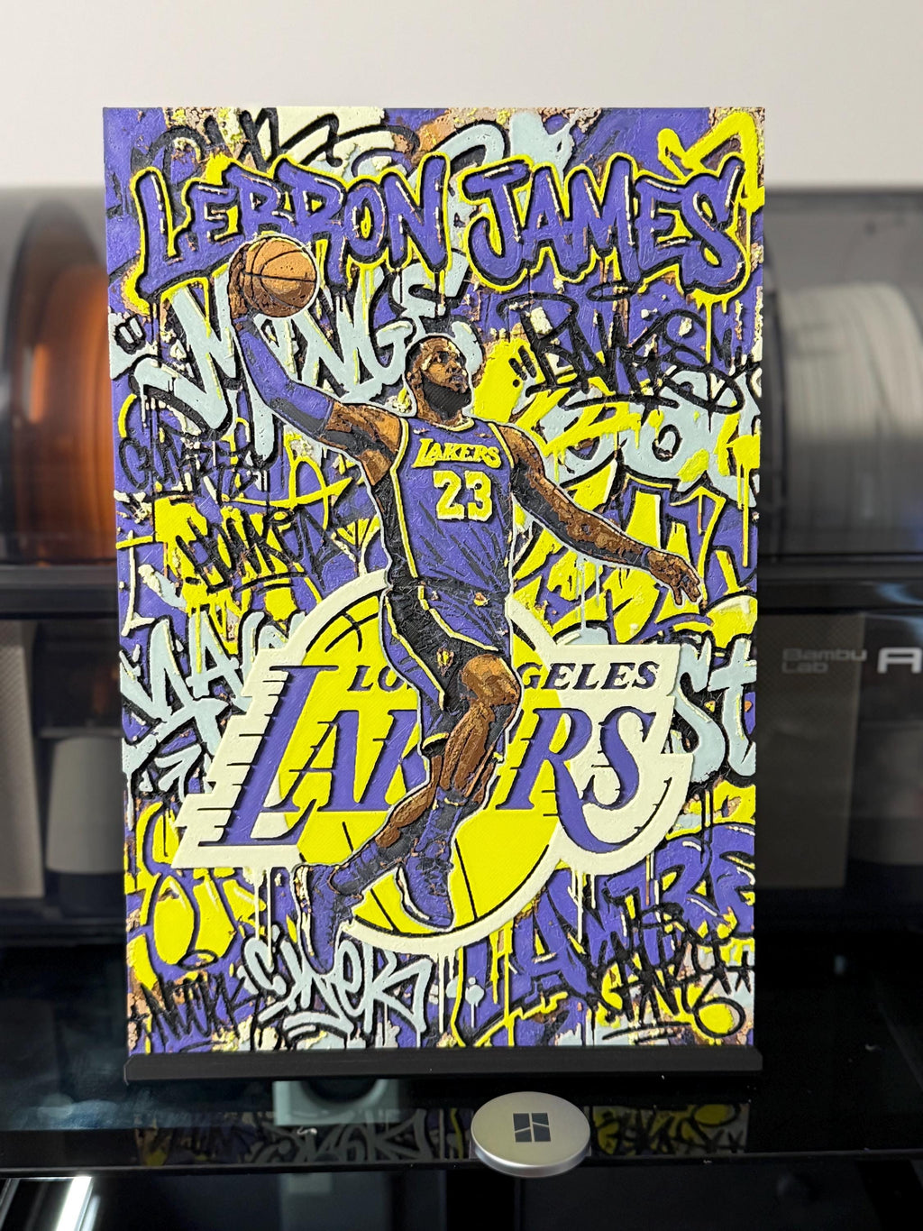 LeBron James Graffiti – Premium Layered 3D Printed Wall Artwork