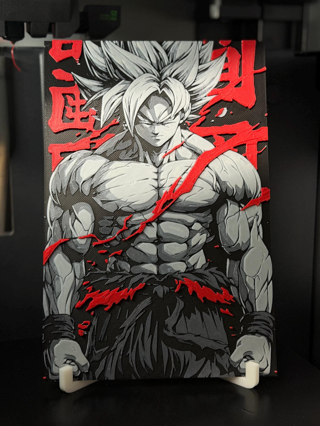 Super Saiyan Goku – Premium Layered 3D Printed Wall Artwork