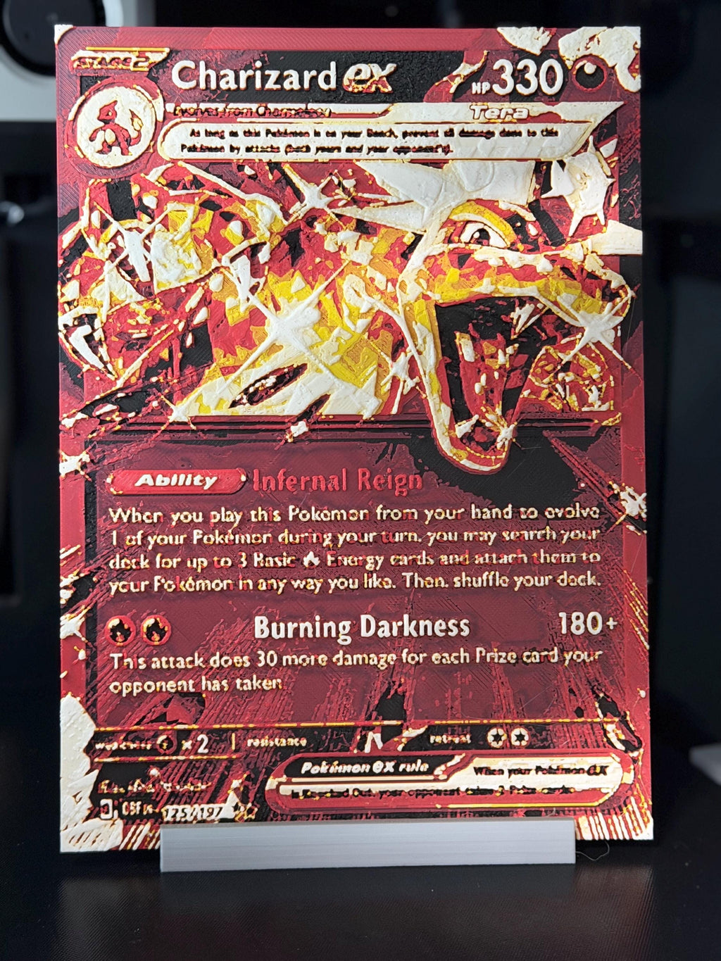 Charizard Pokémon Card – Layered 3D Printed Artwork